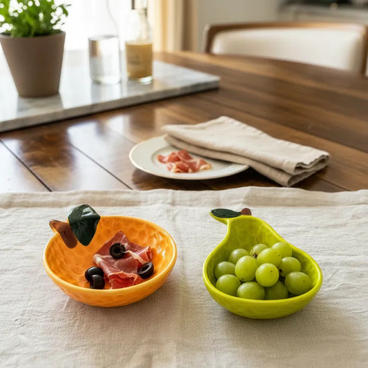 Set Pocillos Cerámica Pera y Naranja - Diseño Frutal pocillo Frank Home Chile