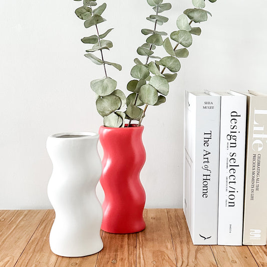 Florero Ondulado Cerámica Florero Frank Home Chile