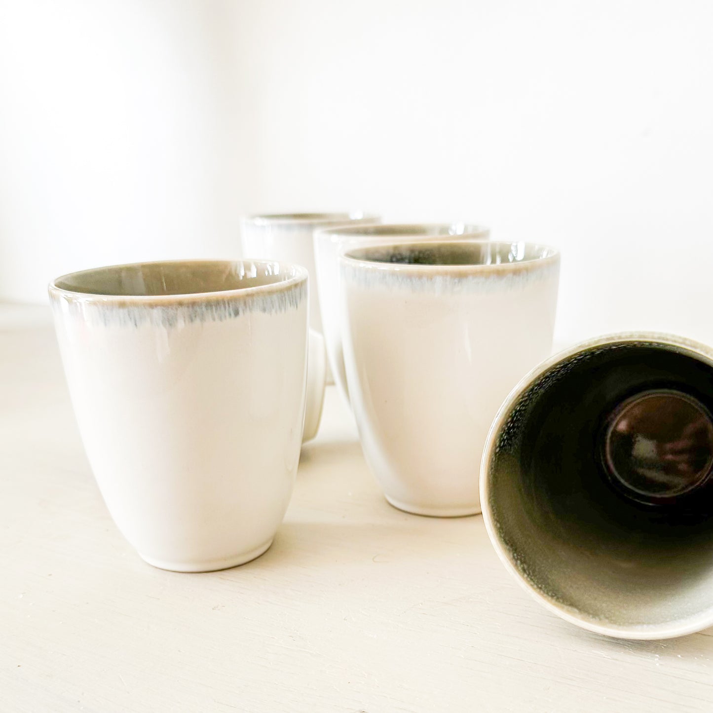 Set 6 vasos cerámica Aura