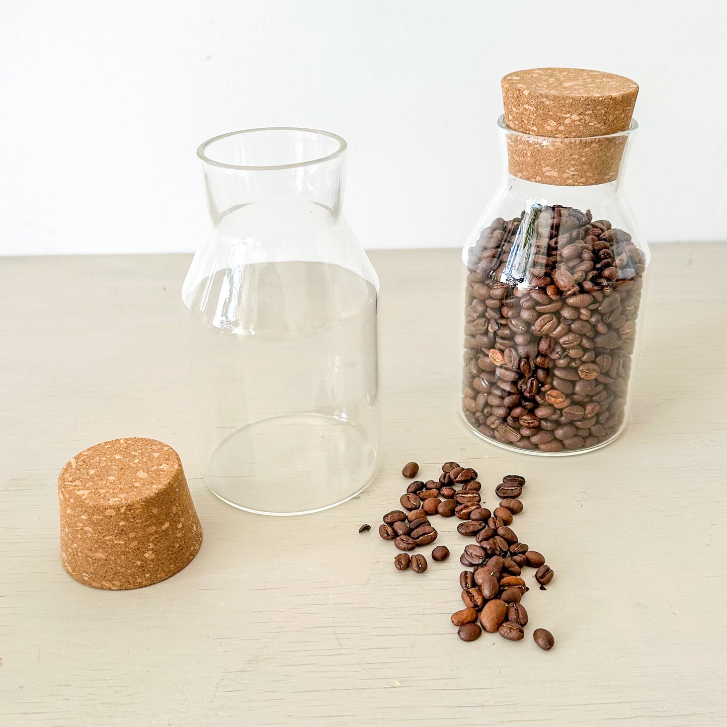 Frasco vidrio tapa corcho frasco Frank Home Chile