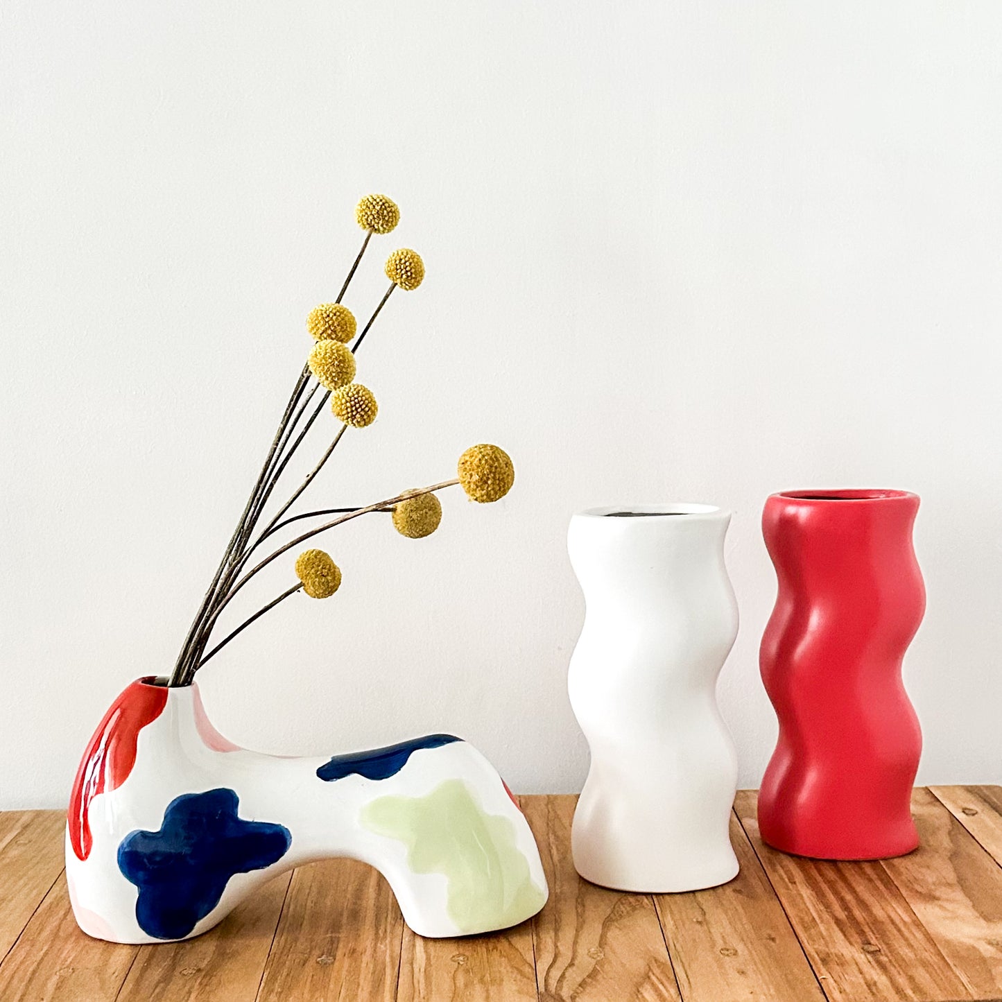Florero Ondulado Cerámica