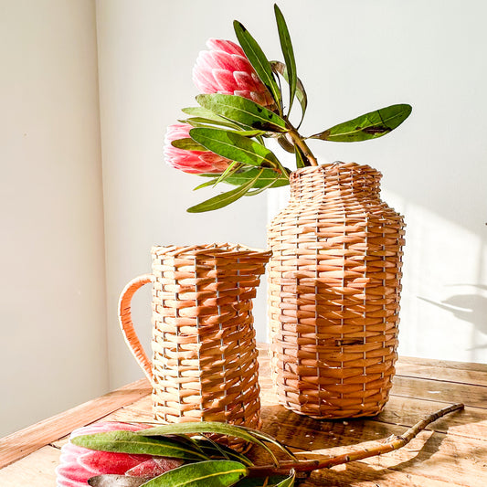 Botella Mimbre Rústico Florero Frank Home Chile
