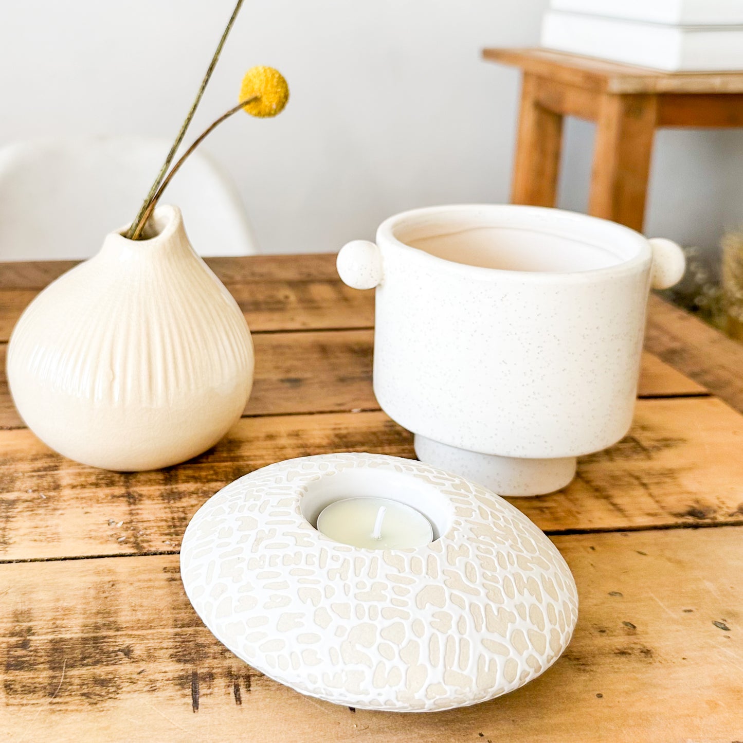 Set Porta Vela Porta Macetero Mini Florero Set Porta Velas Frank Home Chile