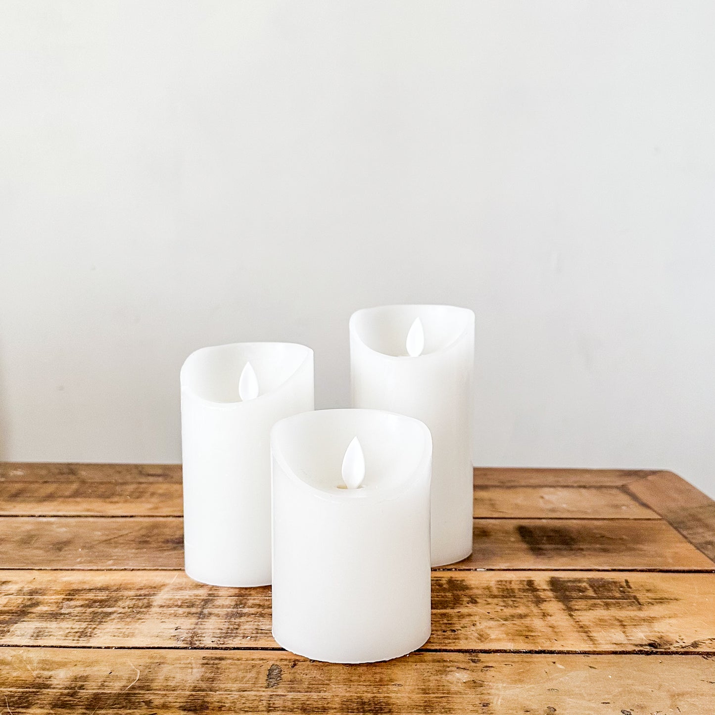 Set 3 Velas Led a Pilas - Iluminación Decorativa Set Velas Frank Home Chile