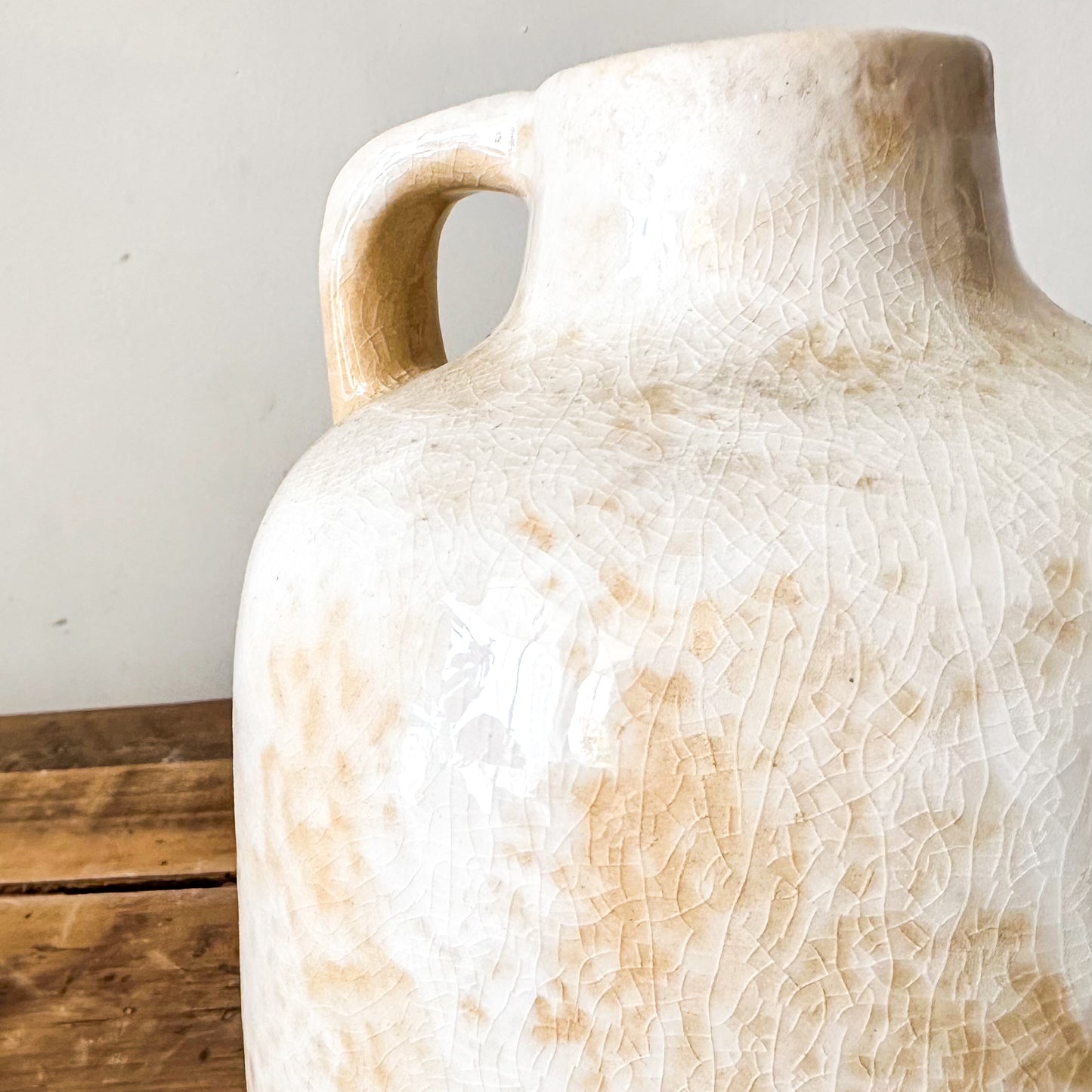 Jarra Decorativa Cerámica Esmaltada Rústica Jarrón Frank Home Chile