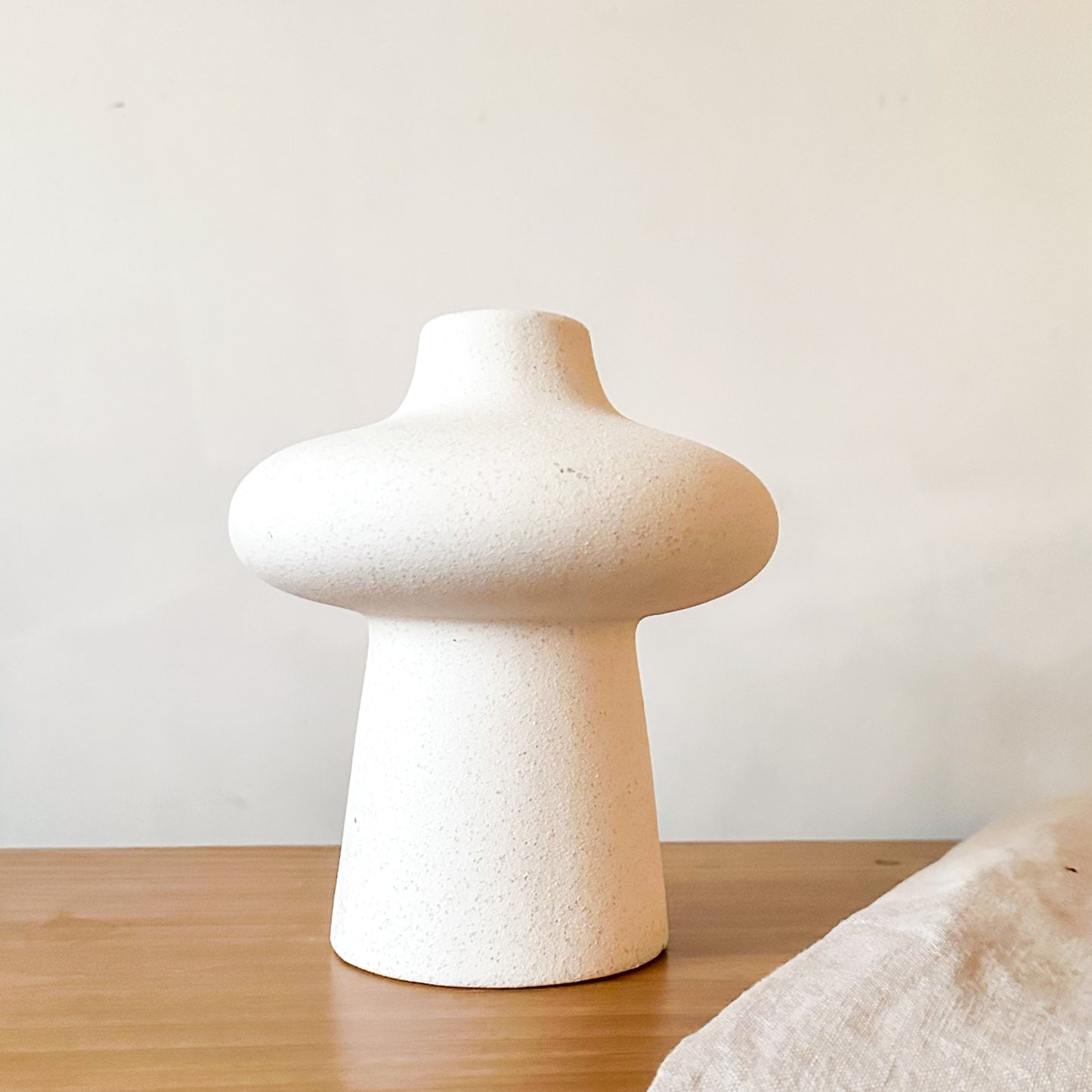 Florero Mushroom Blanco