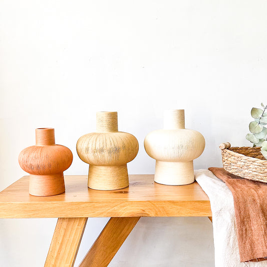 Florero Mushroom Textura Rústica Florero Frank Home Chile