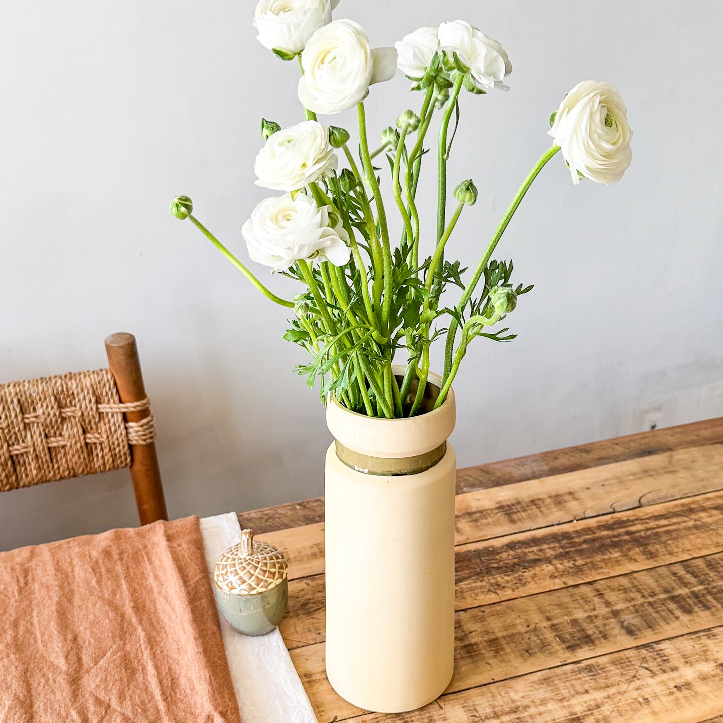 Florero Rústico Amarillo Mantequilla Florero Frank Home Chile