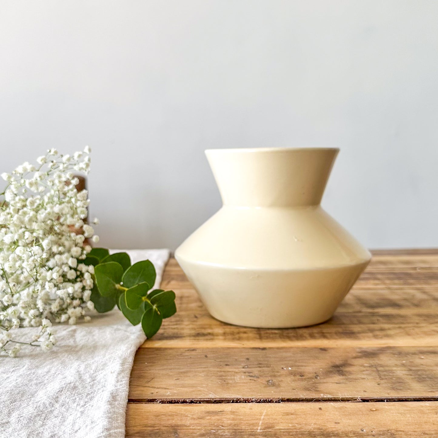 Florero Cerámica Amarillo Mantequilla Florero Frank Home Chile