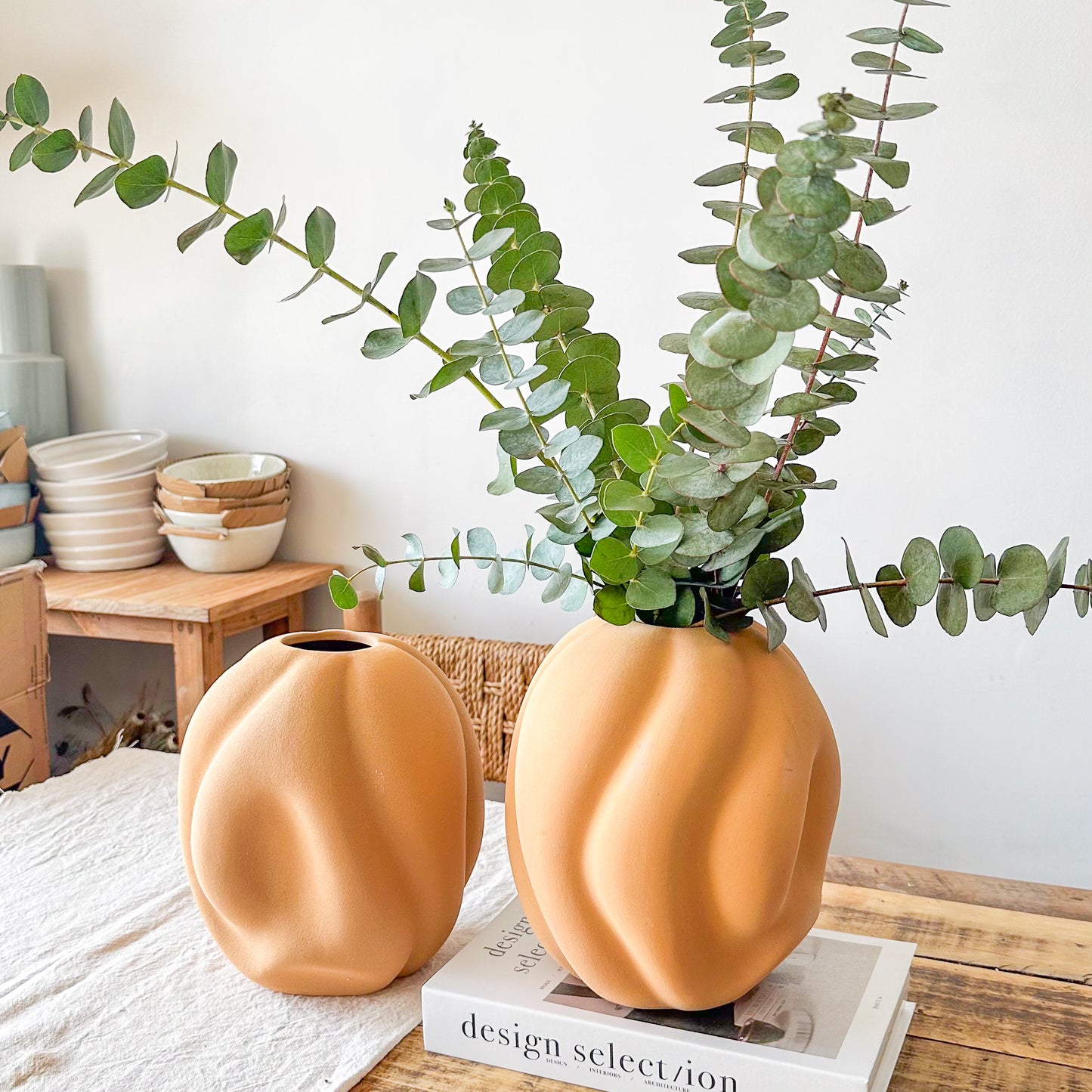 Florero Cerámica Formas Organicas