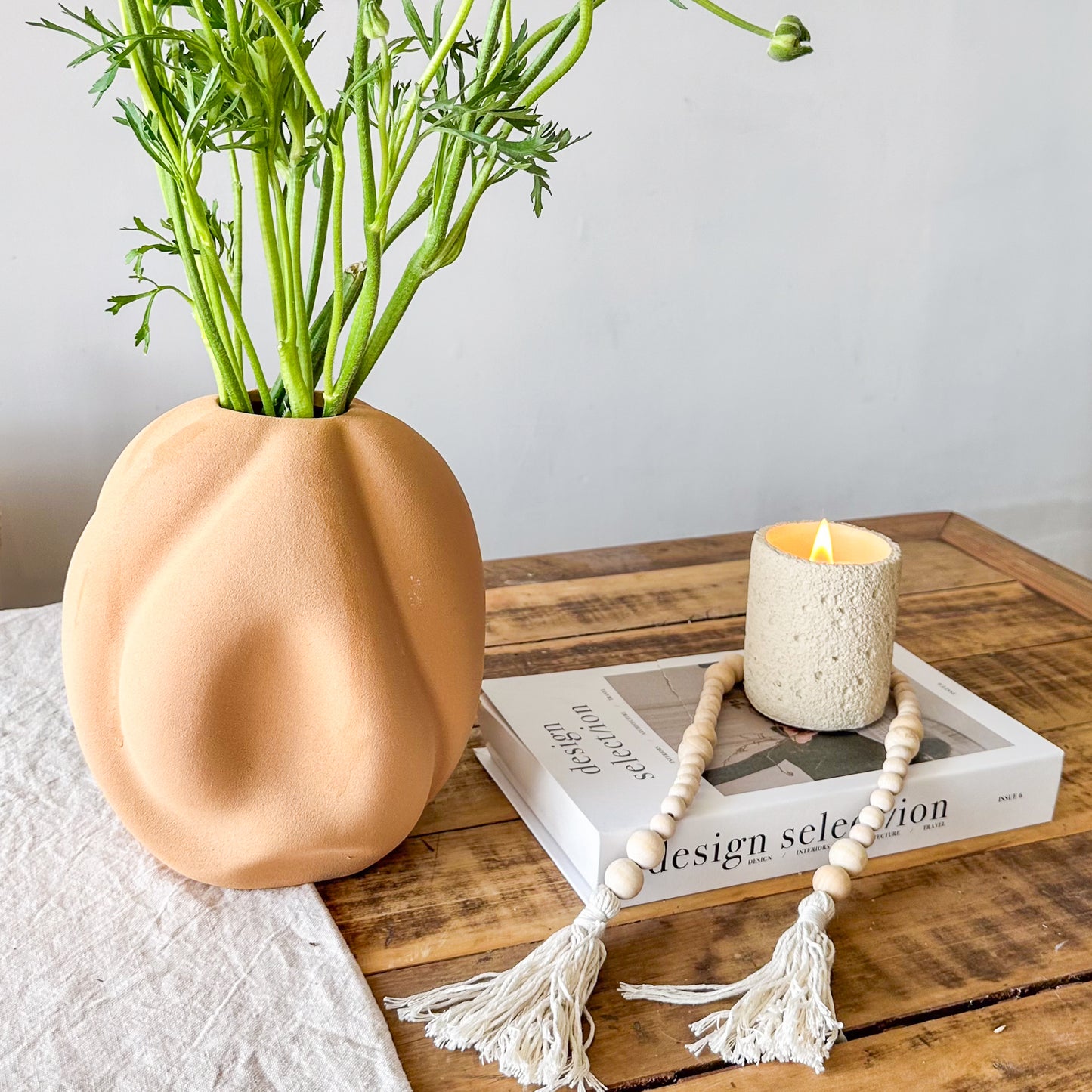 Florero Cerámica Formas Organicas Florero Frank Home Chile