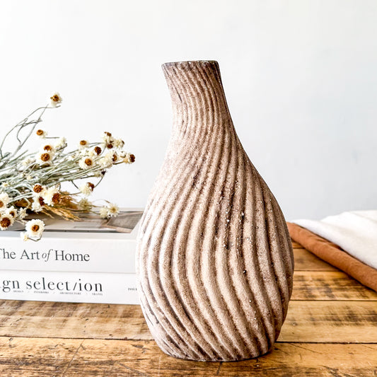 Florero Cerámica Rústica Ondas Florero Frank Home Chile