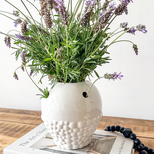 Florero Cerámica Redondo con Perforaciones Florero Frank Home Chile