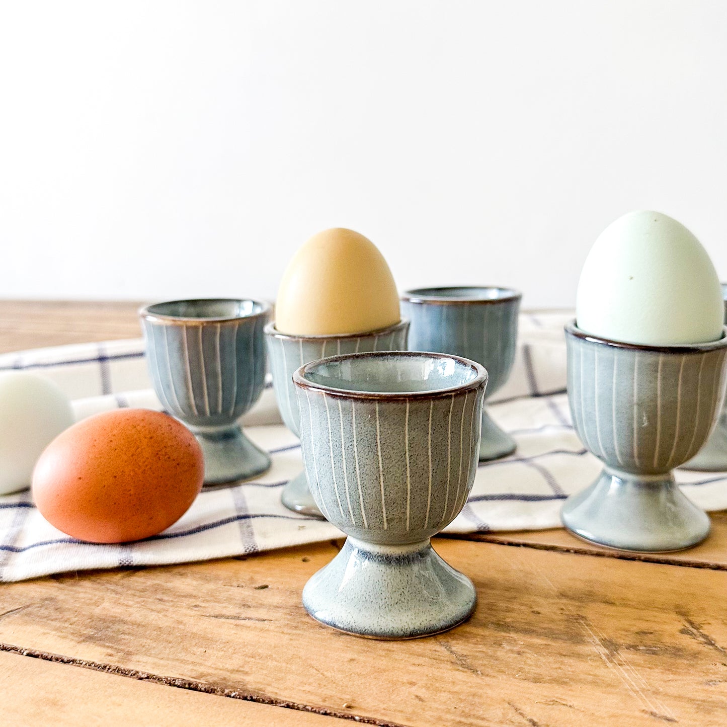 Set 6 Copas Cerámica Destonalizado - Elegantes Fuente Frank Home Chile