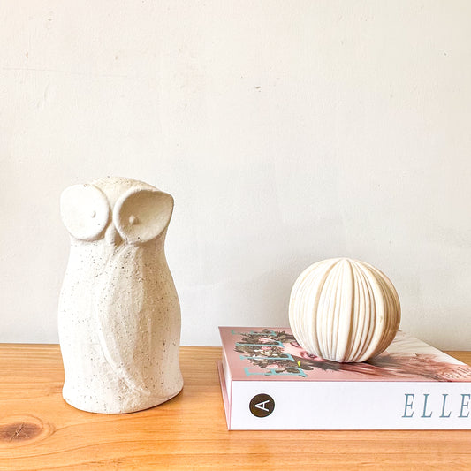 Adorno Búho Cerámica Texturada Adorno Frank Home Chile