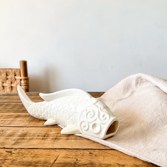 Pez Decorativo Cerámica Esmaltada 31cm - Acabado Brillante Adorno Frank Home Chile