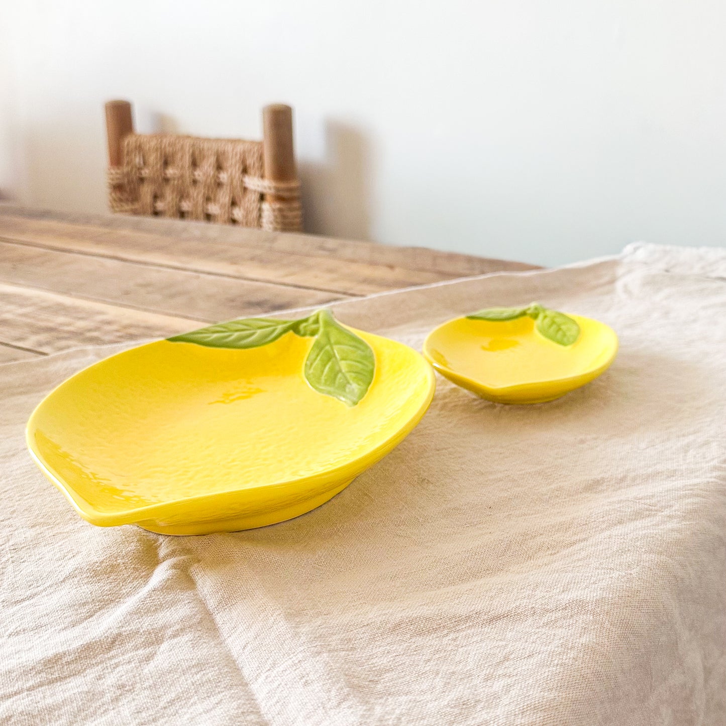 Platillo Cerámica Limón - Diseño Fresco 2 Tamaños Plato Frank Home Chile