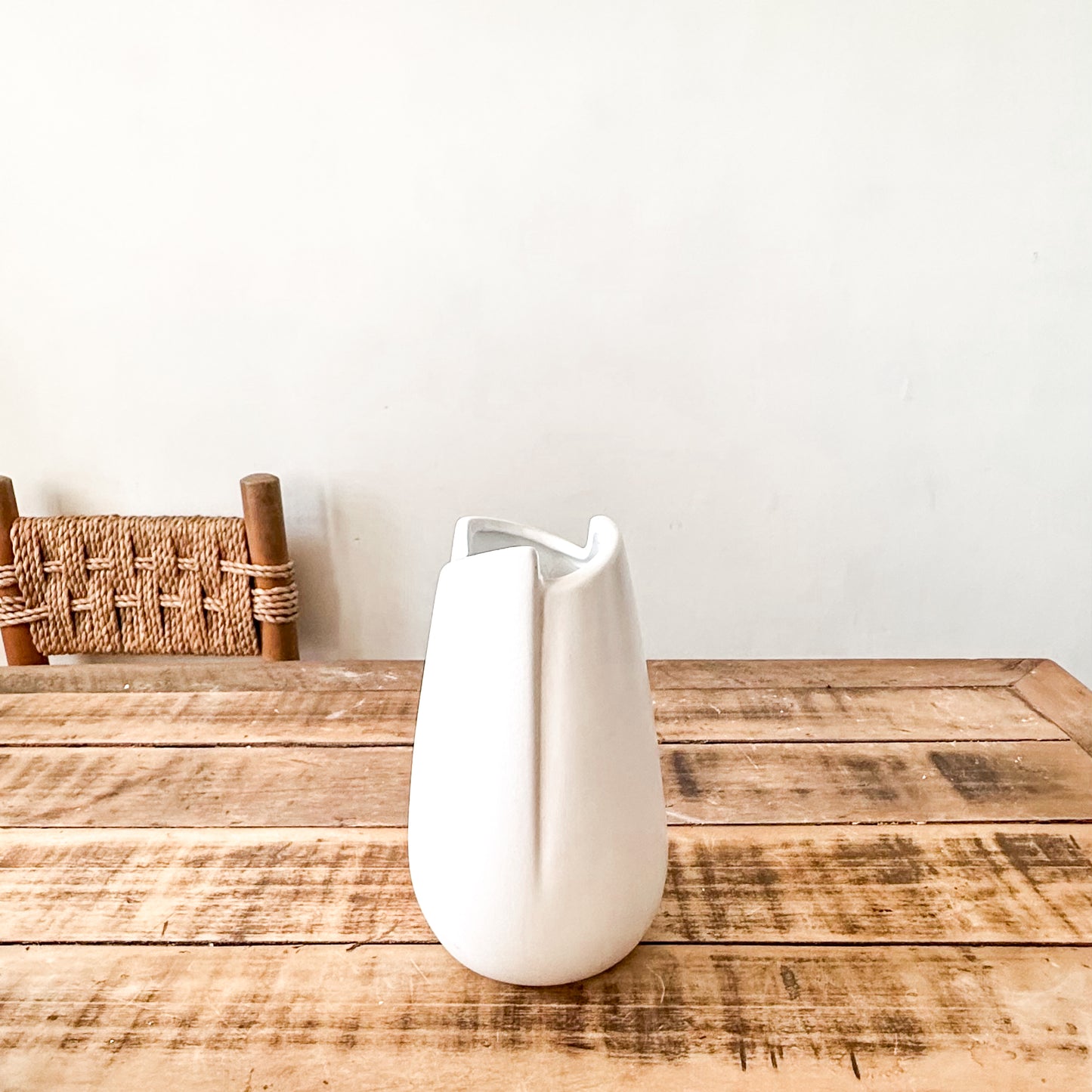 Florero Cerámica Blanco 20cm Artesanal | Frank Home Florero Frank Home Chile