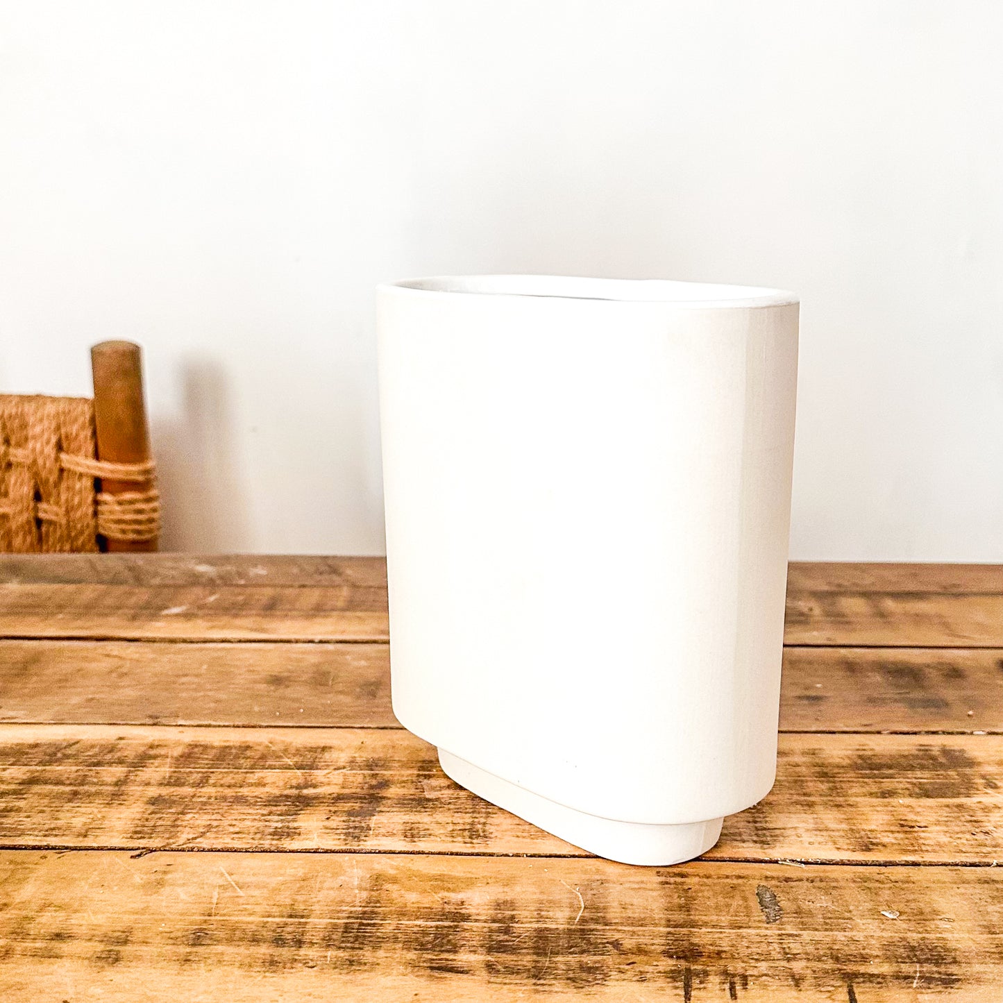 Florero Rectangular Cerámica Texturada 18cm Artesanal | Frank Home Florero Frank Home Chile