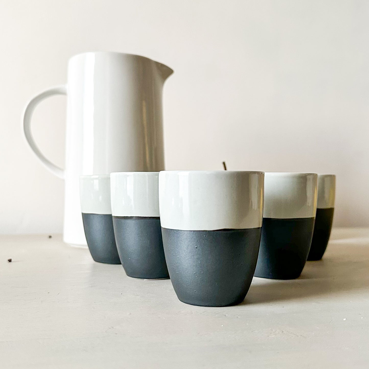 Set jarra y vasos bicolor