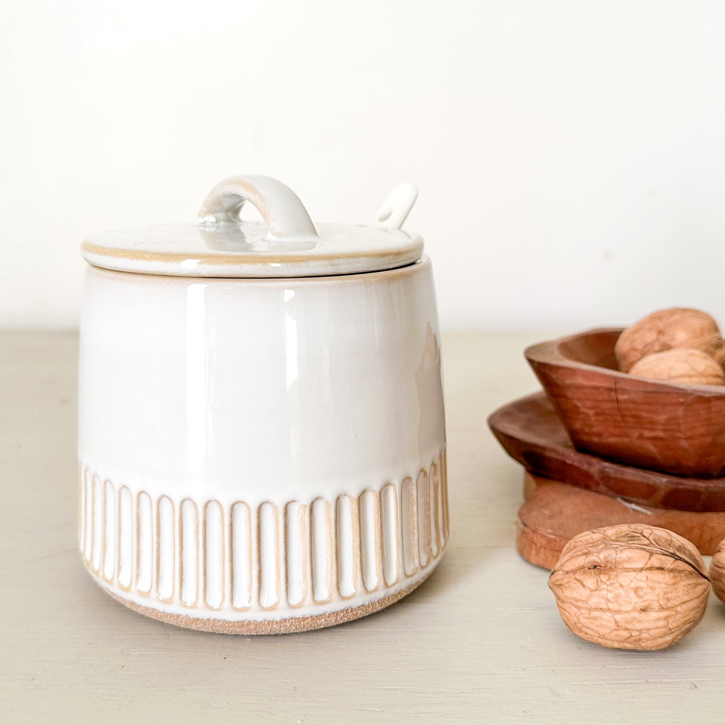 Frasco cerámica con cuchara frasco Frank Home Chile