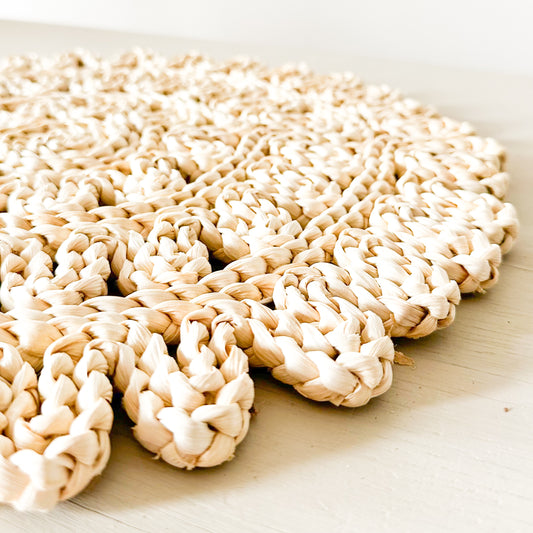 Base Decorativa Tejida Flor Set individuales Frank Home Chile