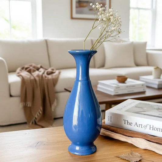 Florero cerámica Anfora Azul Florero Frank Home Chile