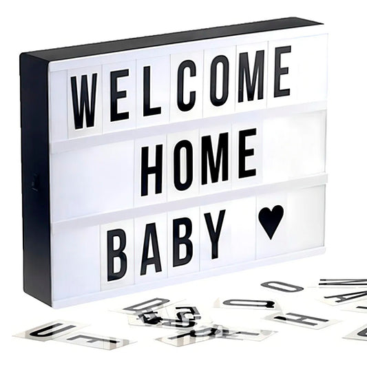 Caja de luz led Cartel Cinema Letras y Números Letrero Frank Home Chile