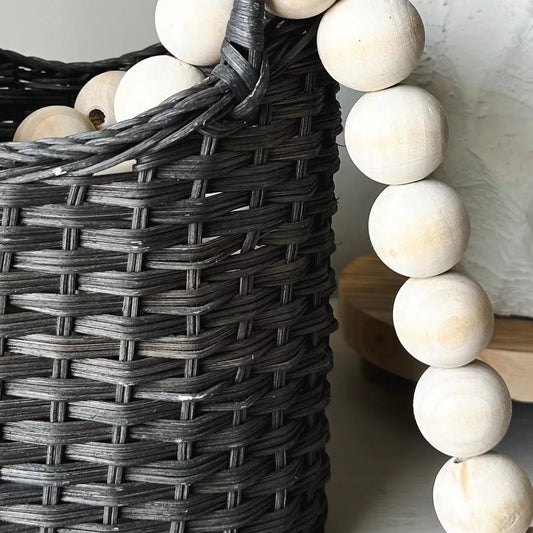 Canasto Mimbre Negro Destonalizado Canasto mimbre Frank Home Chile