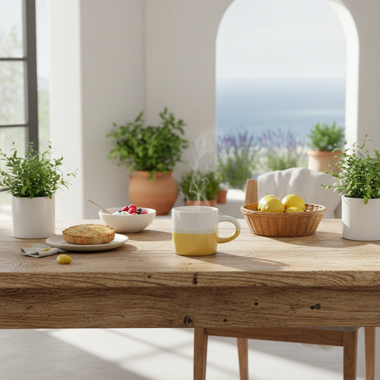 Tazón Cerámica Bicolor 300ml - Diseño Artesanal Rústico Tazon Frank Home Chile