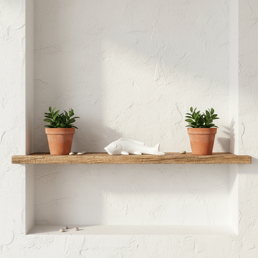 Pez Cerámica Esmaltada Blanca Adorno Frank Home Chile