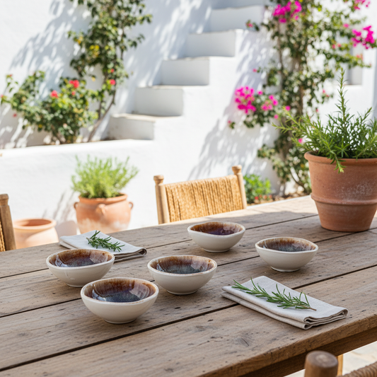 Set 6 Mini Pocillos Cerámica Artesanal - 8-9cm Pack Pocillos Frank Home Chile