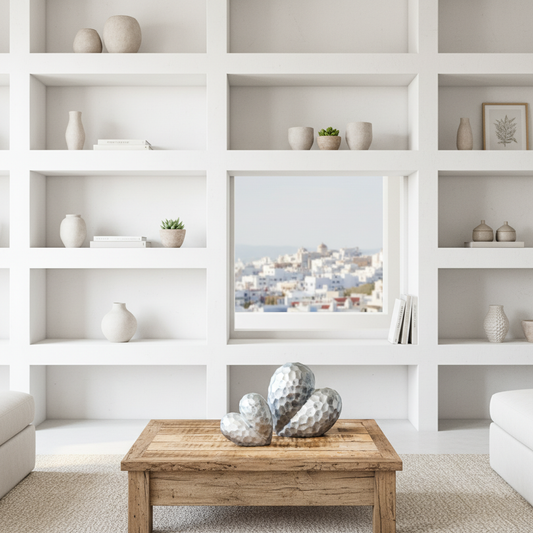 Adorno Corazón Cerámica Esmaltado Envejecido Metálico Facetado Adorno Frank Home Chile