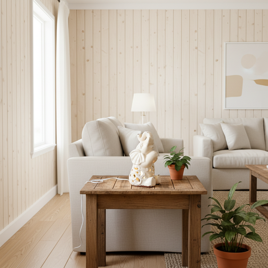 Lámpara de Mesa Cerámica Esmaltada Elefante Lampara de mesa Frank Home Chile