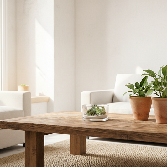 Florero Tipo Pecera Vidrio Cilindríca Florero Frank Home Chile