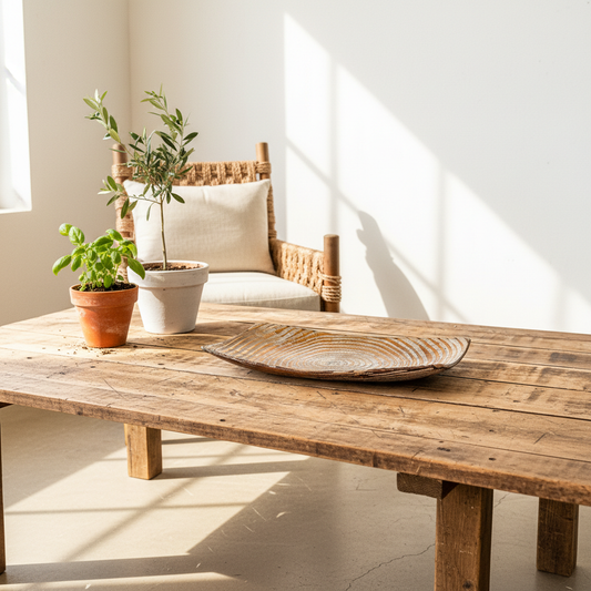 Bandeja Decorativa Metálica Bronce Envejecido - Diseño Elegante Contemporáneo bandeja Frank Home Chile