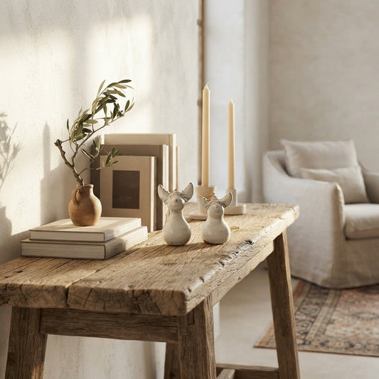 Set 2 Renos Colgantes Cerámica Esmaltada Adorno Frank Home Chile