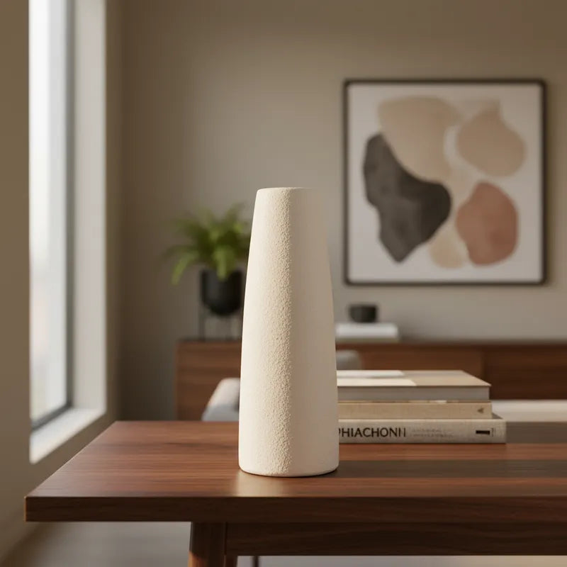 Florero Cerámica Textura Rugosa 30cm - Frank Home Florero Frank Home Chile