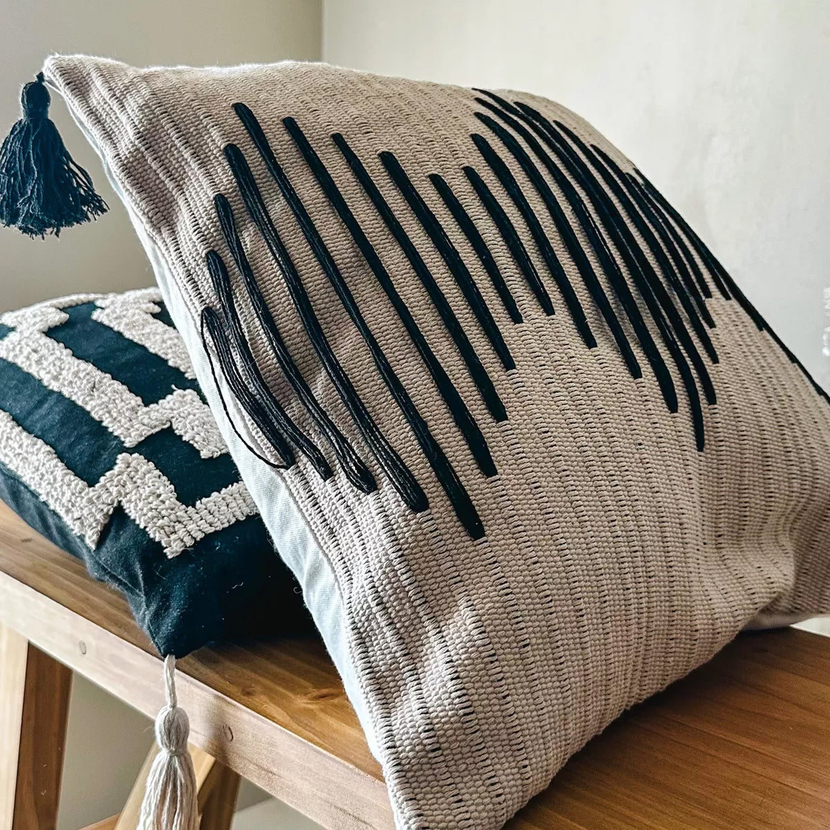 Funda de Cojín Hebras 45x45 cm Funda cojin Frank Home Chile