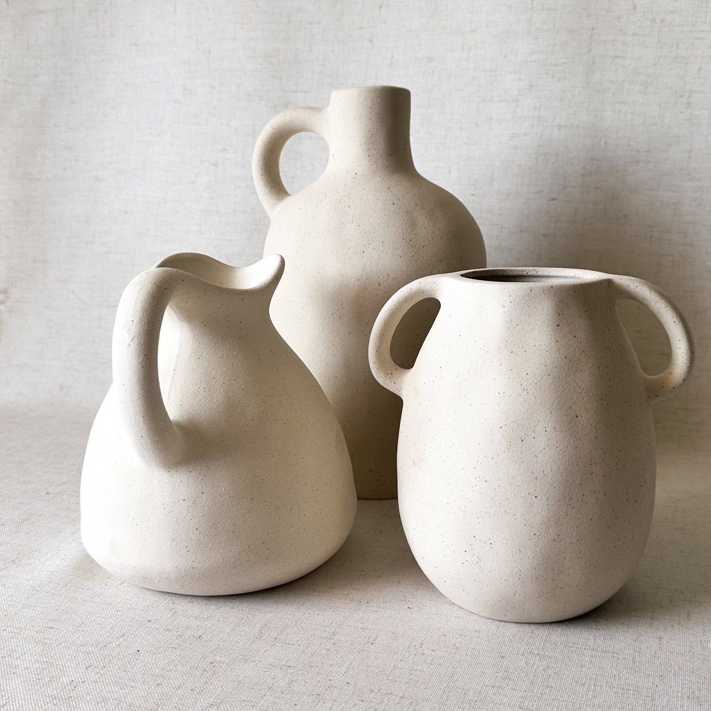 Florero Frank Cerámica Doble Asa Florero Frank Home Chile