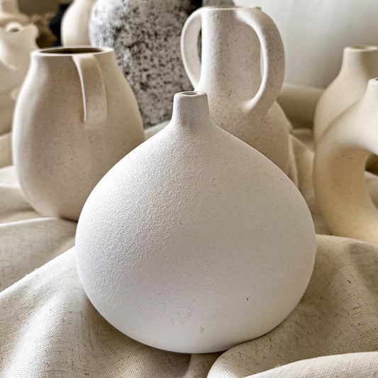 Florero Redondo Cerámica Florero Frank Home Chile