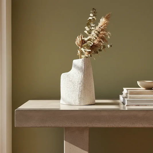 Florero Cerámica Rústica Orgánico 22cm - Acabado Artesanal Florero Frank Home Chile