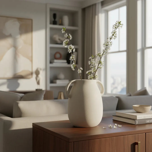 Florero Frank Cerámica Doble Asa Florero Frank Home Chile