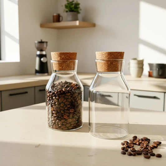 Frasco vidrio tapa corcho frasco Frank Home Chile