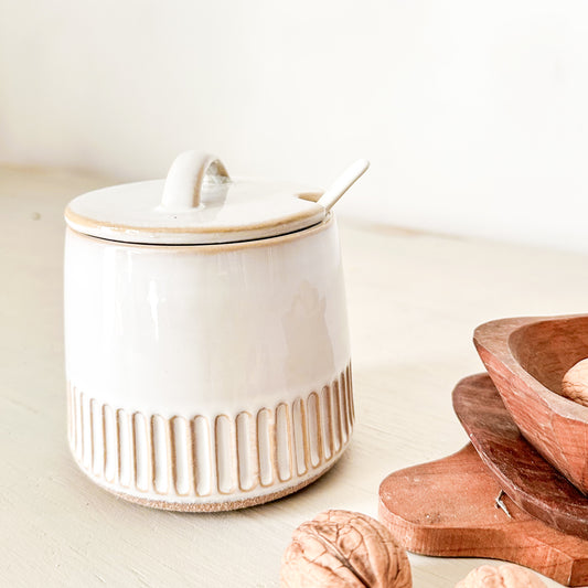 Frasco cerámica con cuchara frasco Frank Home Chile