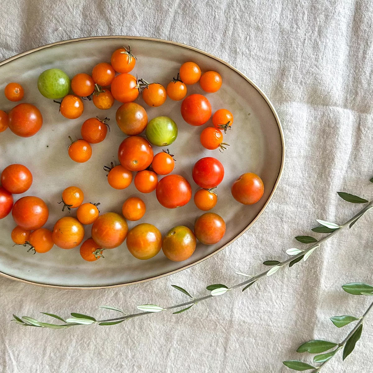 Fuente cerámica ovalada rústica Fuente Frank Home Chile