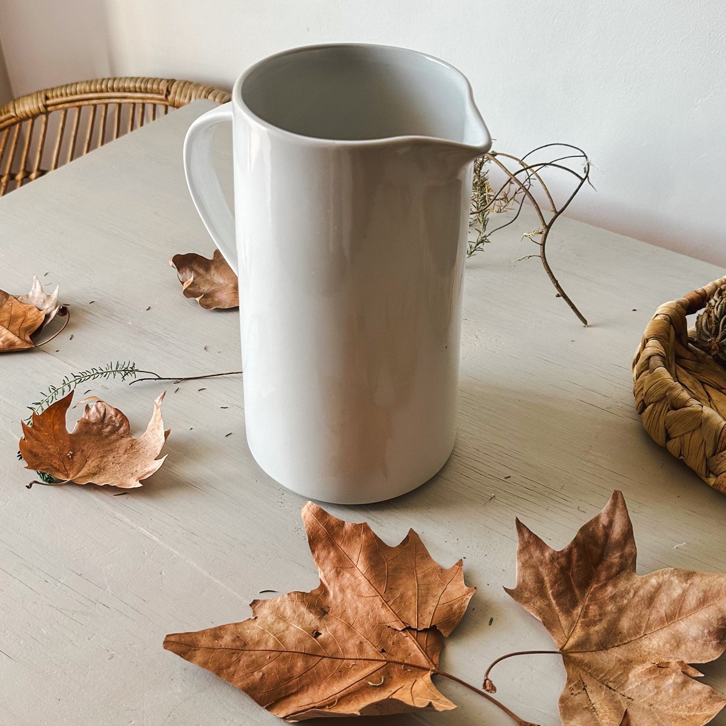 Jarra Cerámica Blanca 1,8 Lt Jarra Frank Home Chile