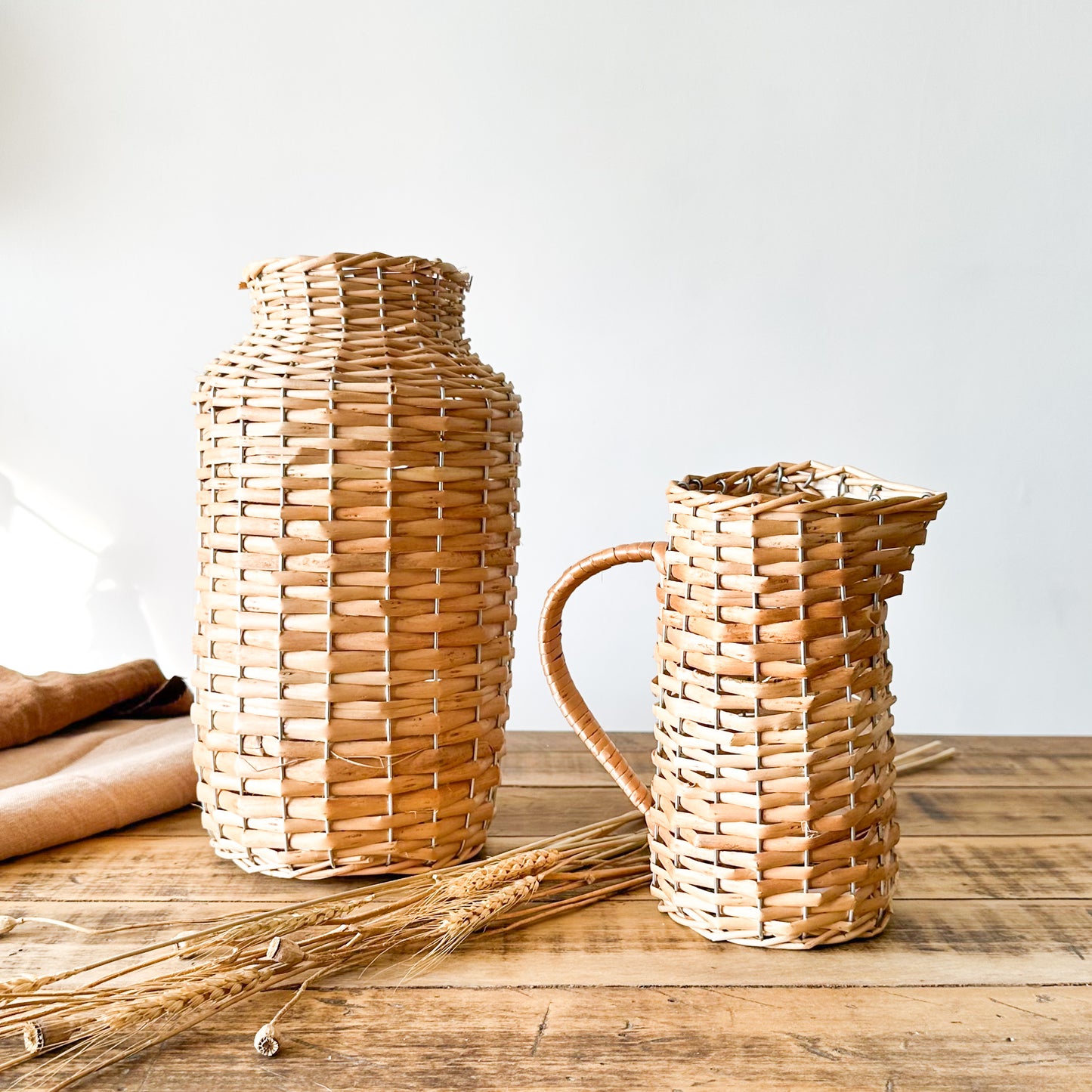 Botella Mimbre Rústico Florero Frank Home Chile