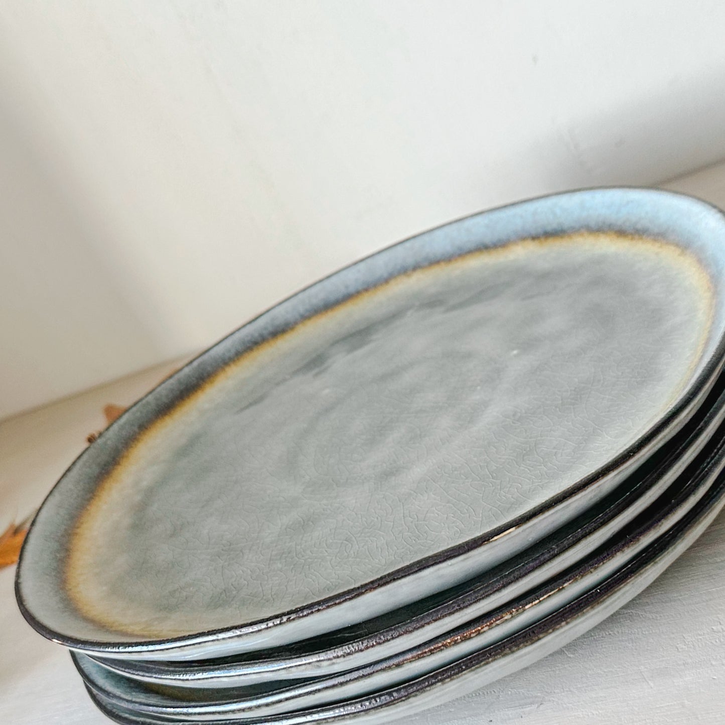 Fuente redonda rústica colores cerámica Plato Frank Home Chile