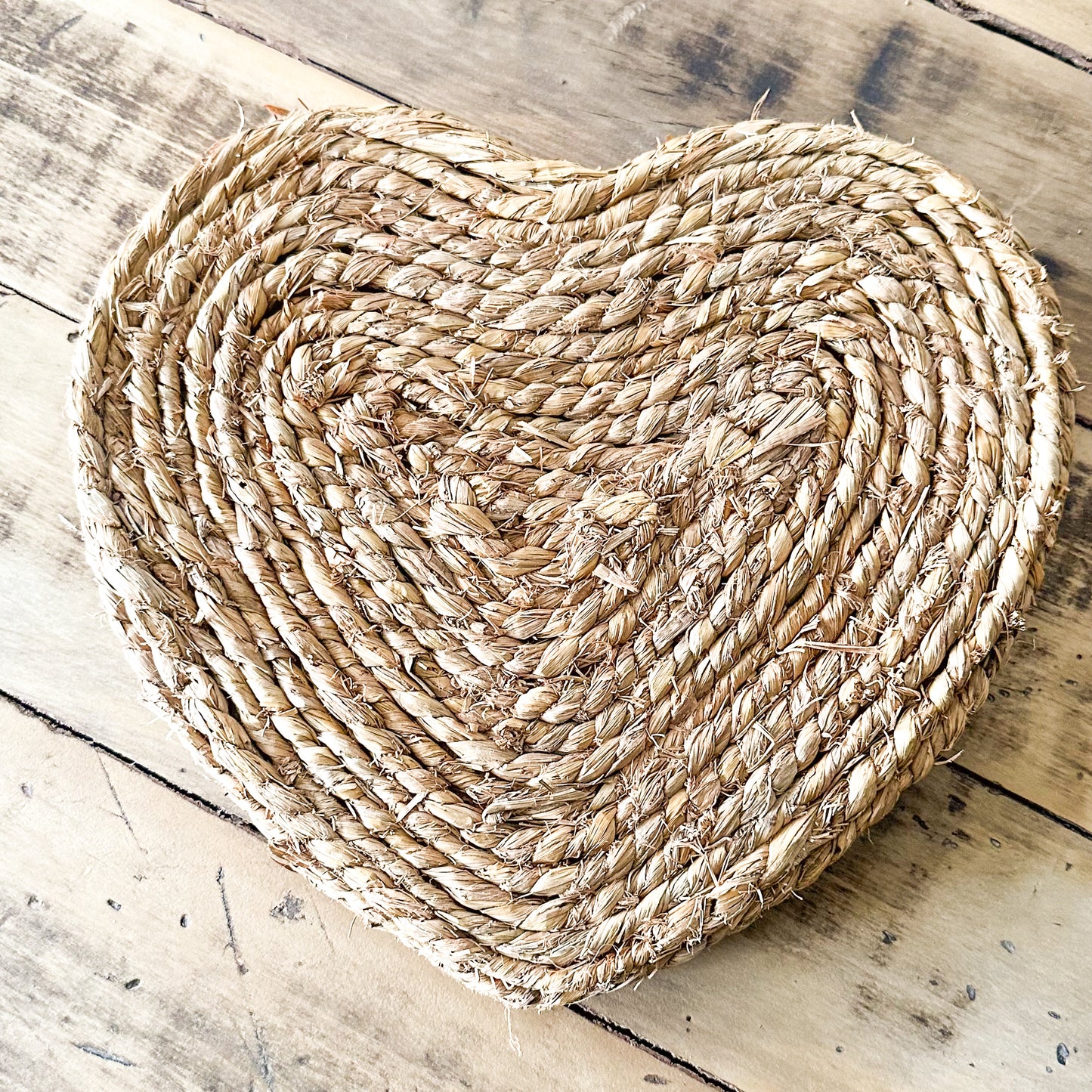 Base decorativa tejida corazón
